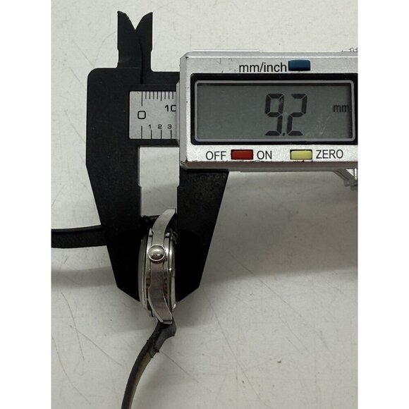 Vtg Seiko 2104-0138 Manual Wind 17Jewels Stainless Steel Womens Watch Black Band - Picture 7 of 7